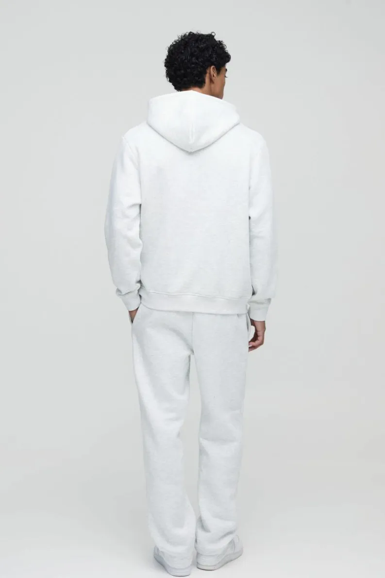 New boohooMAN 330GSM Basic Zip Through Hoodie grey marl