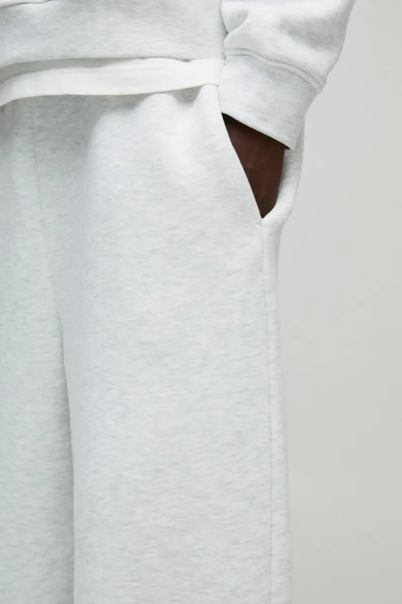Hot boohooMAN 330GSM Extreme Wide Leg Basic Jogger grey marl
