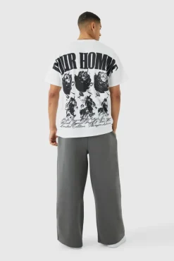 Flash Sale boohooMAN 330GSM Extreme Wide Leg Basic Jogger charcoal