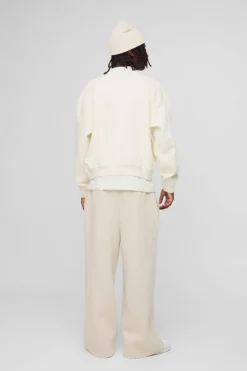 Best Sale boohooMAN 330GSM Oversized Basic Boxy Extended Neck Sweatshirt ecru