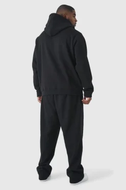 Best Sale boohooMAN 330GSM Plus Regular Fit Hoodie in black