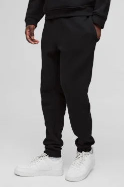 Best boohooMAN 330GSM Regular Fit Basic Jogger black