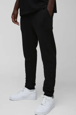Cheap boohooMAN 330GSM Skinny Fit Basic Jogger black