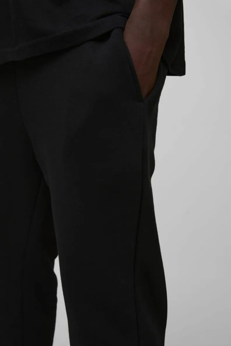 Cheap boohooMAN 330GSM Skinny Fit Basic Jogger black