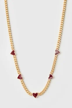 Outlet boohooMAN Heart Charm Necklace In gold