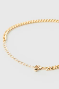 Outlet boohooMAN Heart Charm Necklace In gold