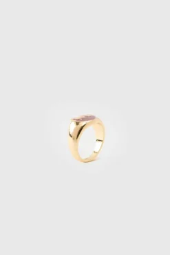 Cheap boohooMAN Heart Ring In gold