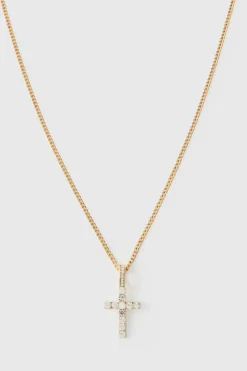 Best Sale boohooMAN Iced Necklace gold