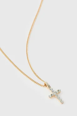Best Sale boohooMAN Iced Necklace gold