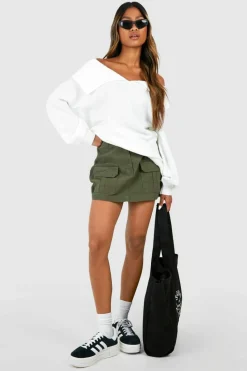 Cheap boohoo Oversized Collar Jumper ivory