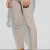 Clearance boohooMAN Jersey Skinny Suit Trousers beige