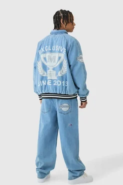 Clearance boohoo Light Blue Exclusive Applique Set mid blue