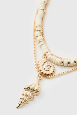 Store boohooMAN Lightning Bolt Necklace In gold