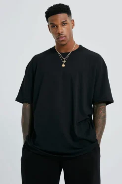 Best Sale boohooMAN Line Drawn Rose Stem Print T-shirt black