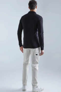 Shop boohooMAN Long Sleeve Stretch Fit Jersey Shirt black