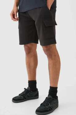 Fashion boohooMAN Loose Fit Cargo Short black