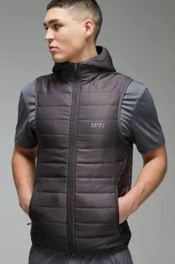 Outlet boohooMAN Man Active Body Warmer charcoal