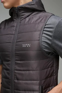 Outlet boohooMAN Man Active Body Warmer charcoal