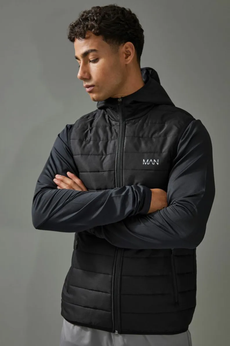 Sale boohooMAN Man Active Body Warmer black