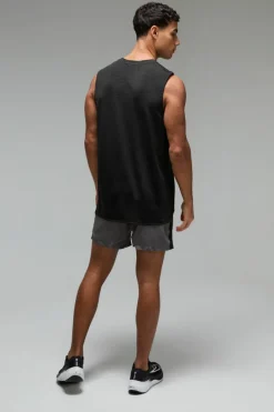 Sale boohooMAN Man Active Breathable Marl Tank black