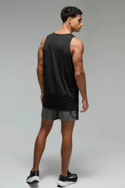 Cheap boohooMAN Man Active Breathable Marl Vest black
