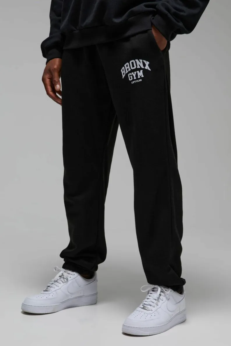 Flash Sale boohooMAN Man Active Bronx Gym Lift Club Oversized Jogger black