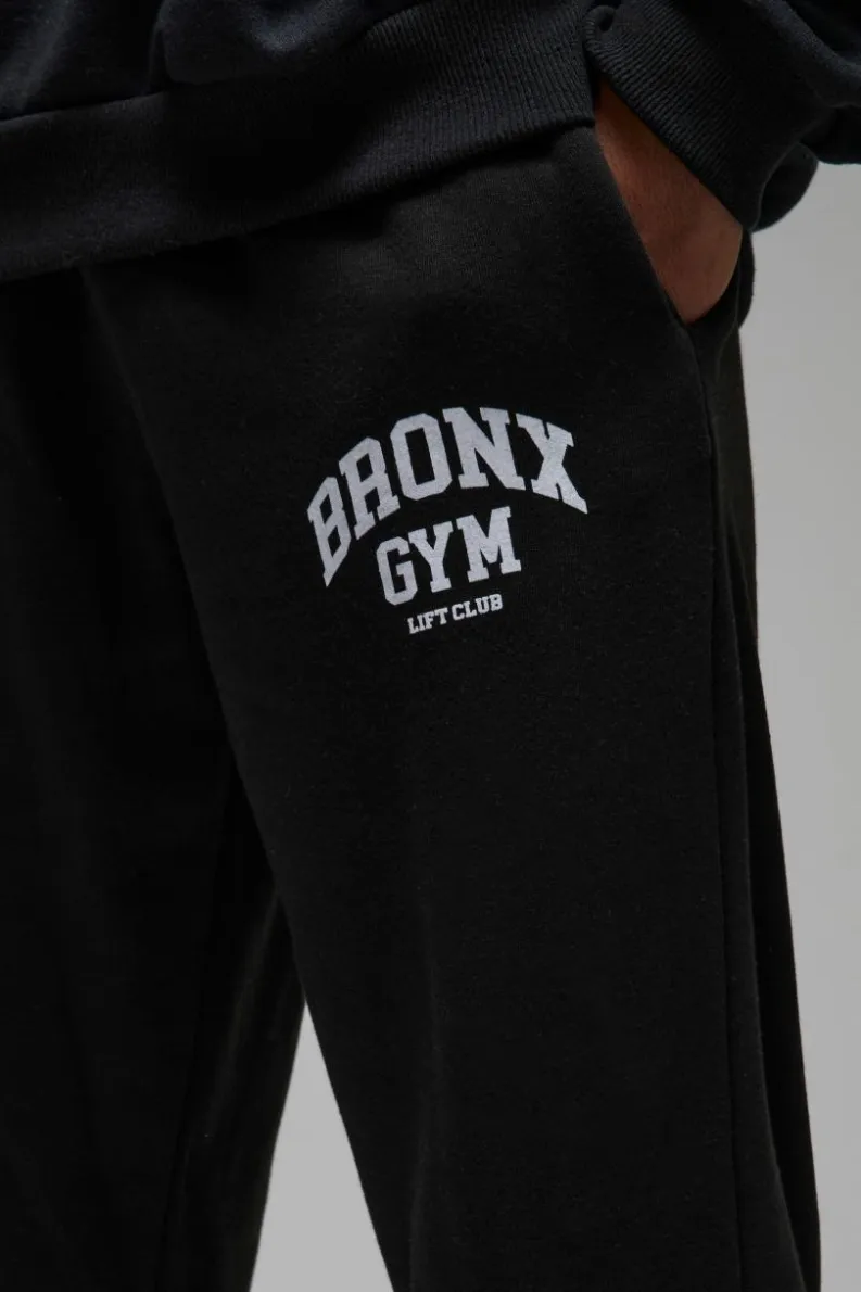 Flash Sale boohooMAN Man Active Bronx Gym Lift Club Oversized Jogger black