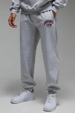 Best boohooMAN Man Active Bronx Gym Lift Club Oversized Jogger grey marl