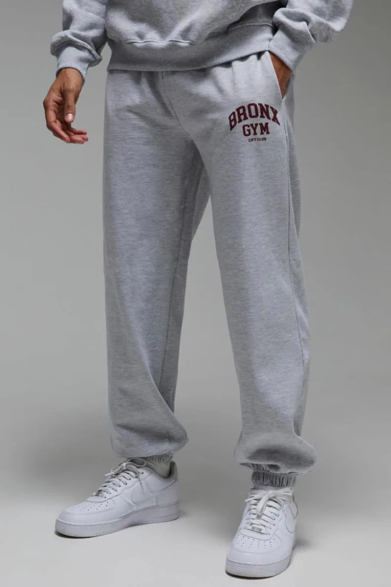 Best boohooMAN Man Active Bronx Gym Lift Club Oversized Jogger grey marl