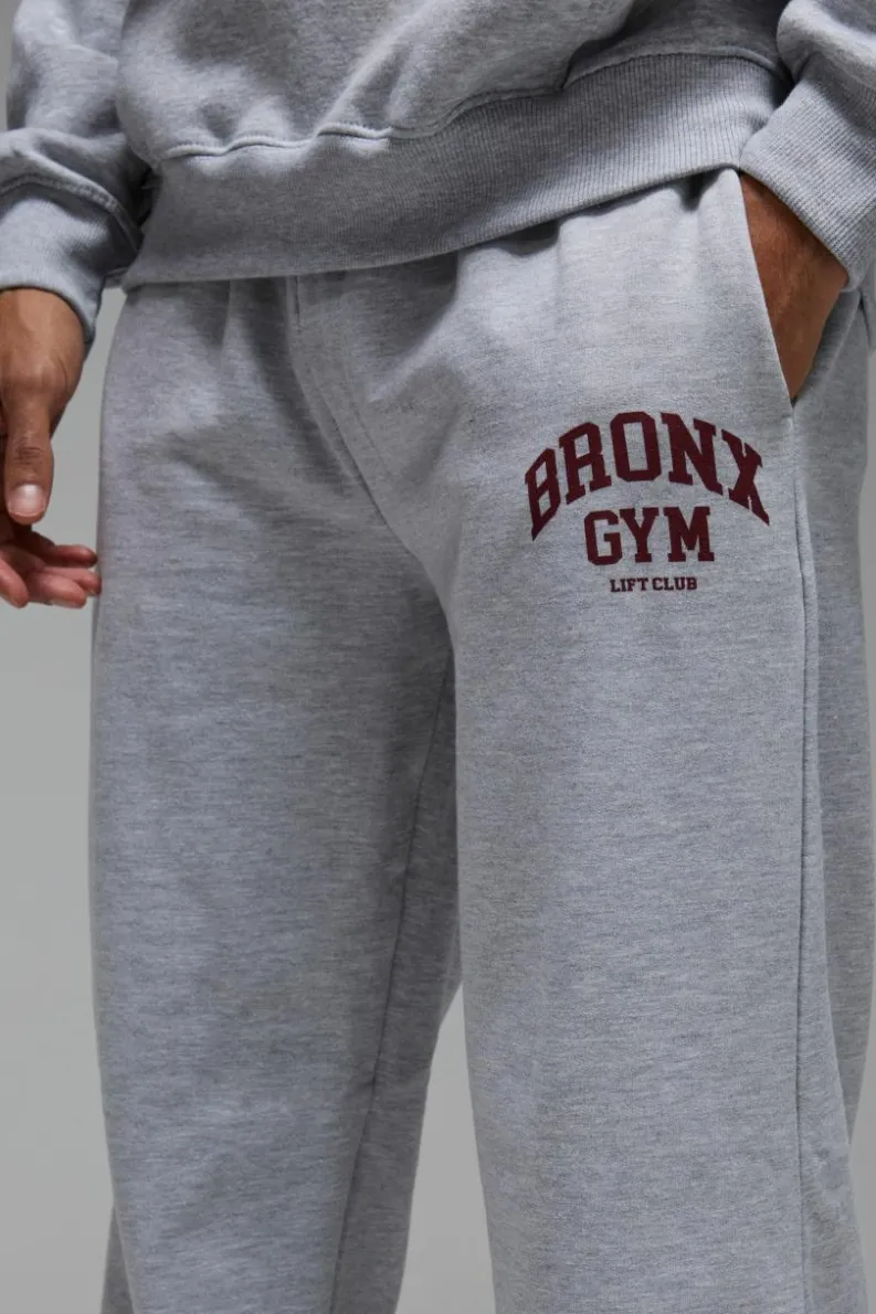 Best boohooMAN Man Active Bronx Gym Lift Club Oversized Jogger grey marl
