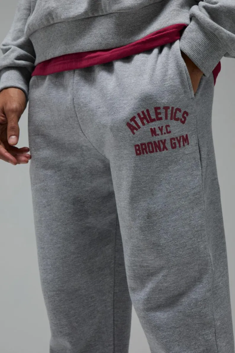 Clearance boohooMAN Man Active Bronx Gym Oversized Jogger grey marl