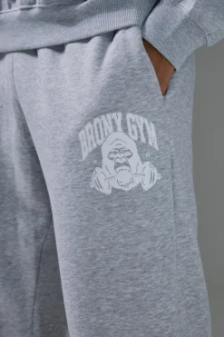Best boohooMAN Man Active Bronx Gym Oversized Jogger grey marl