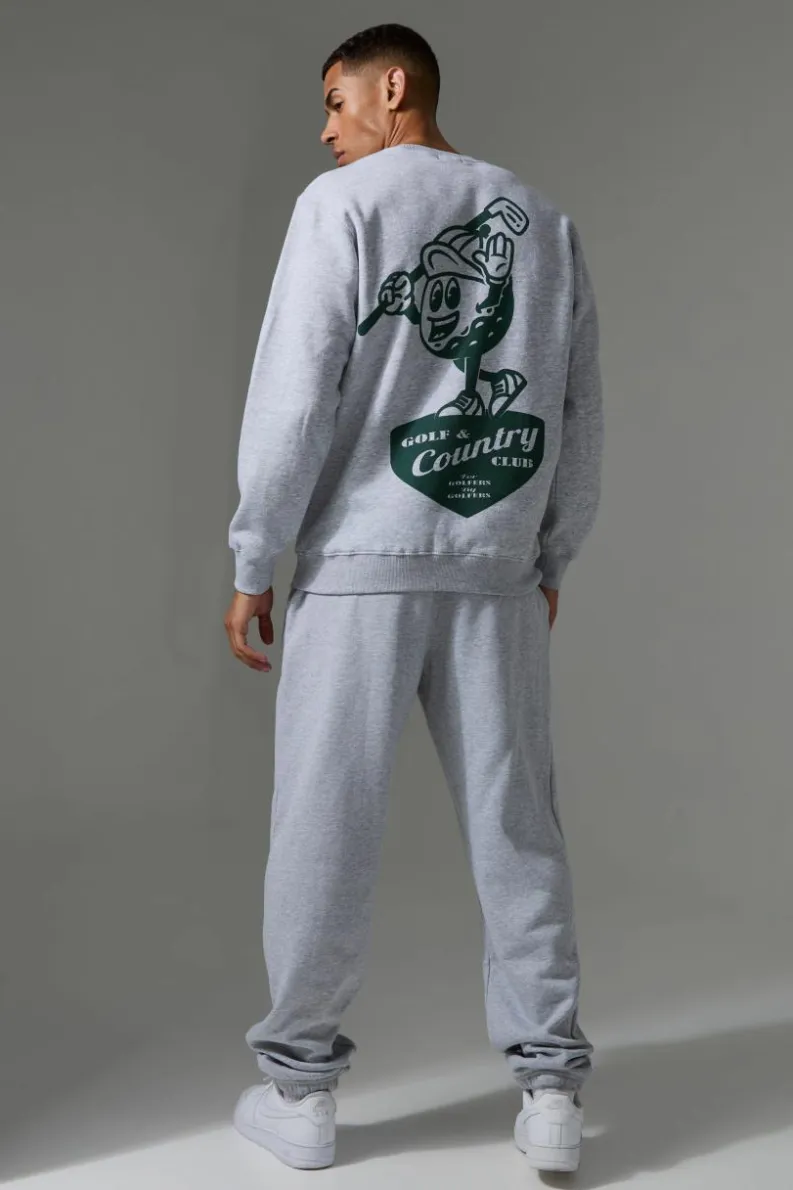 Store boohooMAN Man Active Bronx Gym Oversized Joggers grey marl