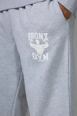 Store boohooMAN Man Active Bronx Gym Oversized Joggers grey marl