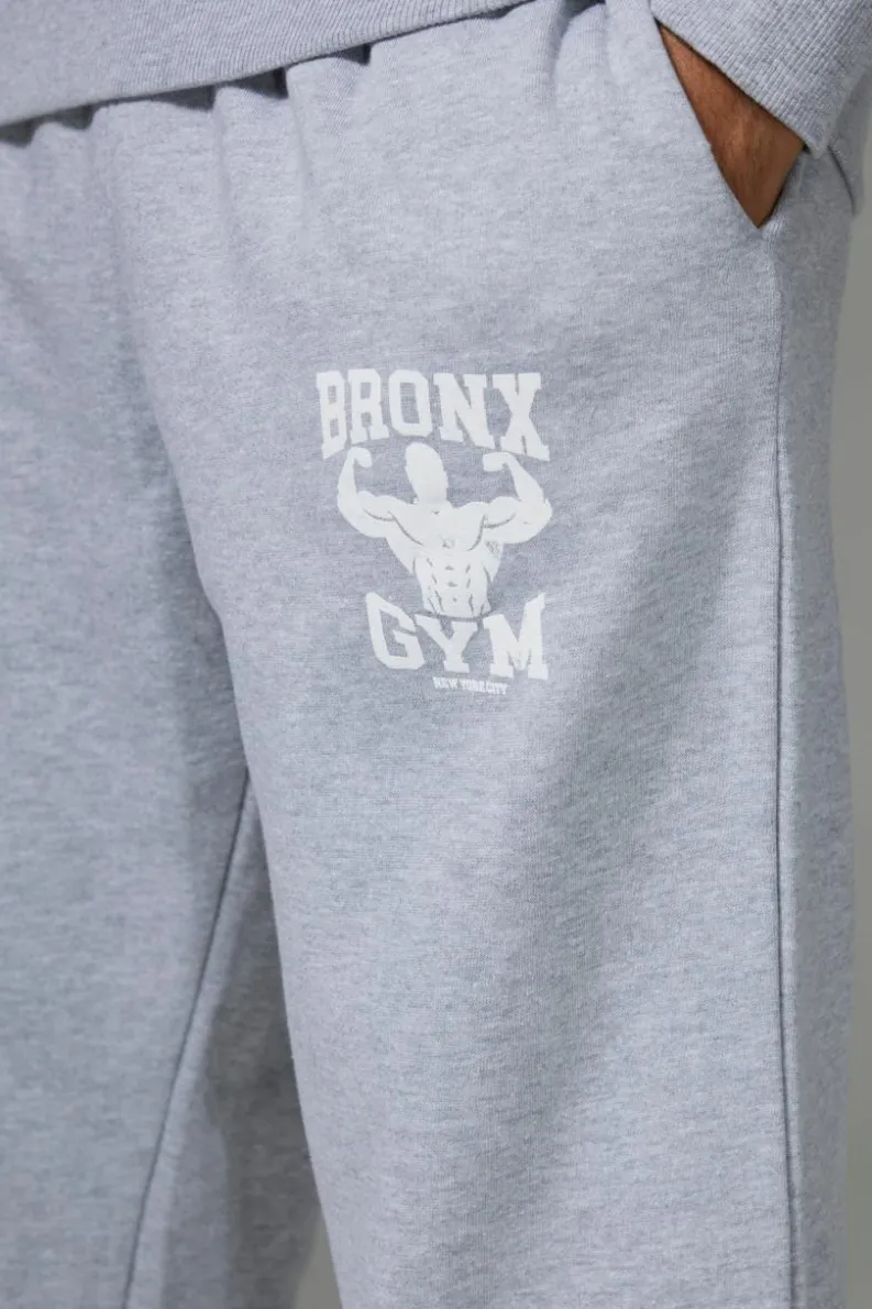 Store boohooMAN Man Active Bronx Gym Oversized Joggers grey marl