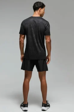 Discount boohooMAN Man Active Camo Jacquard Regular Fit T-shirt black