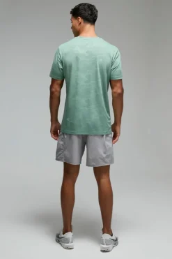 Cheap boohooMAN Man Active Camo Jacquard Regular Fit T-shirt khaki