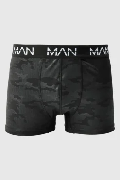 Store boohooMAN Man Active Camo Performance Boxer black