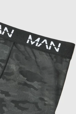 Store boohooMAN Man Active Camo Performance Boxer black