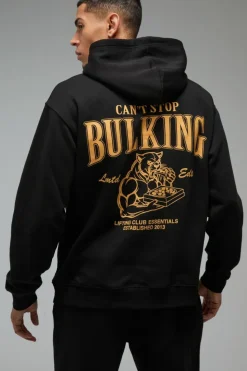Flash Sale boohooMAN Man Active Can't Stop Bulking Oversized Hoodie black
