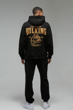 Flash Sale boohooMAN Man Active Can't Stop Bulking Oversized Hoodie black
