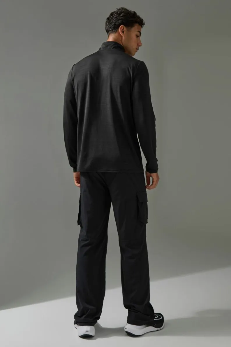 Hot boohooMAN Man Active Cargo Wide Leg Jogger black