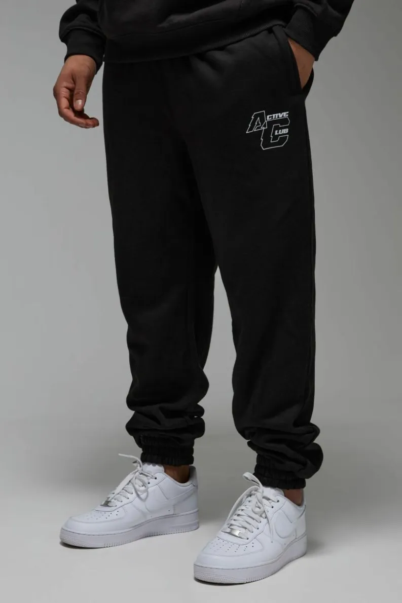 New boohooMAN Man Active Club Regular Fit Jogger black
