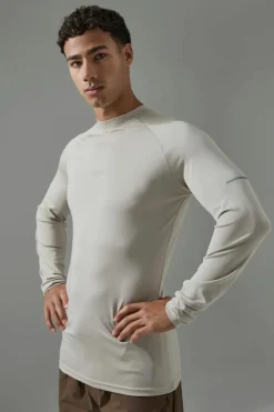 Outlet boohooMAN Man Active Compression Training Top sand