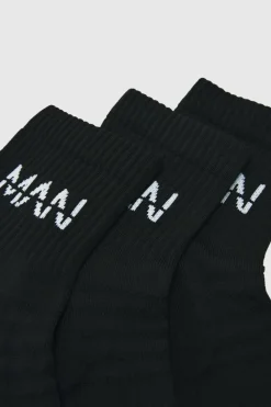 Cheap boohooMAN Man Active Cushioned Training Ankle 3 Pack Sock black