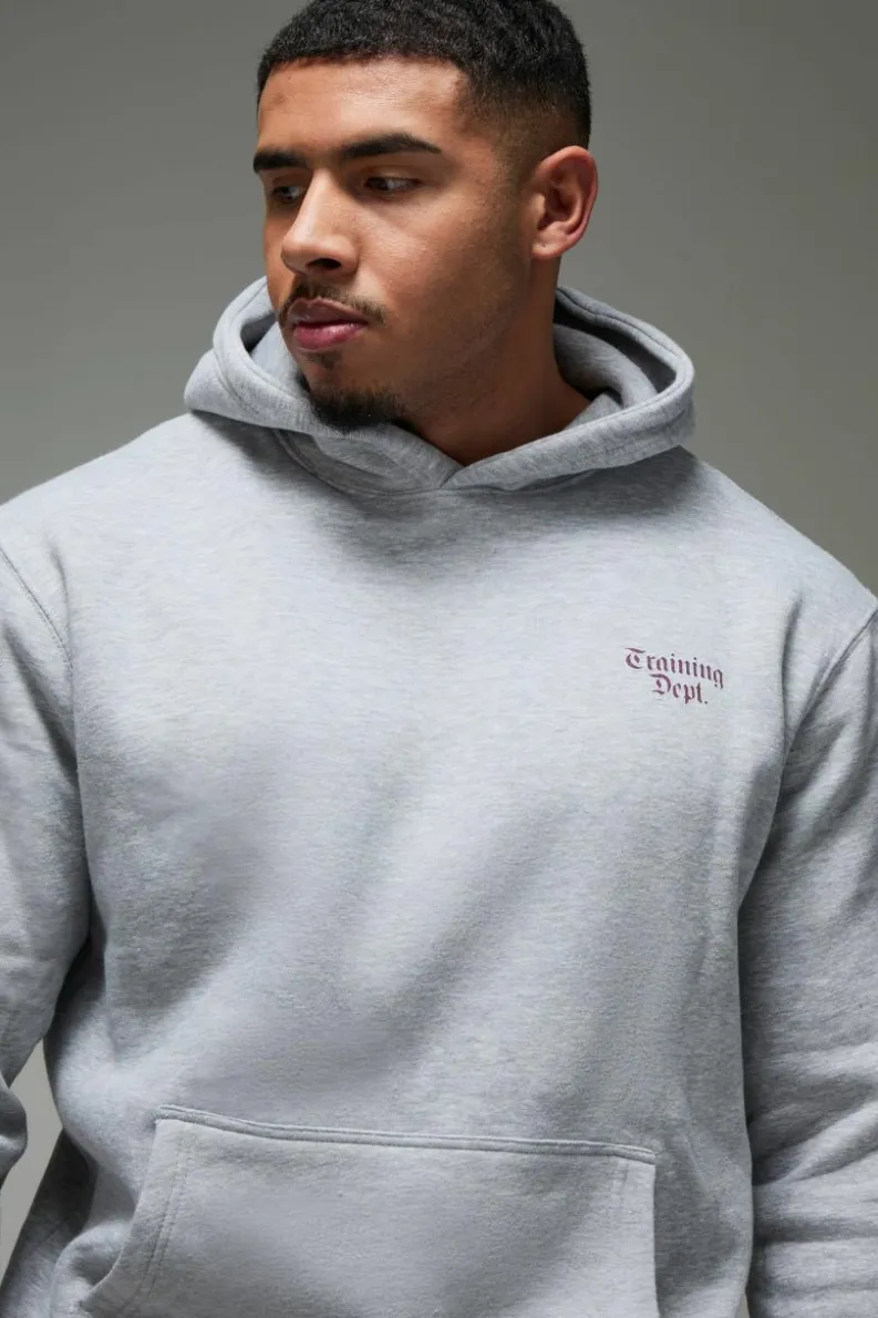 Cheap boohooMAN Man Active Destroy The Iron Oversized Hoodie grey marl