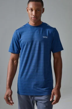 Fashion boohooMAN Man Active Engineered Performance T-shirt midnight
