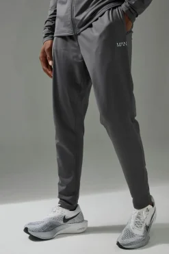 Cheap boohooMAN Man Active Fleece Back Performance Tapered Jogger charcoal