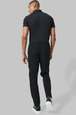 Outlet boohooMAN Man Active Golf Slim Fit Polo black