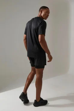 Outlet boohooMAN Man Active Grid T-shirt black